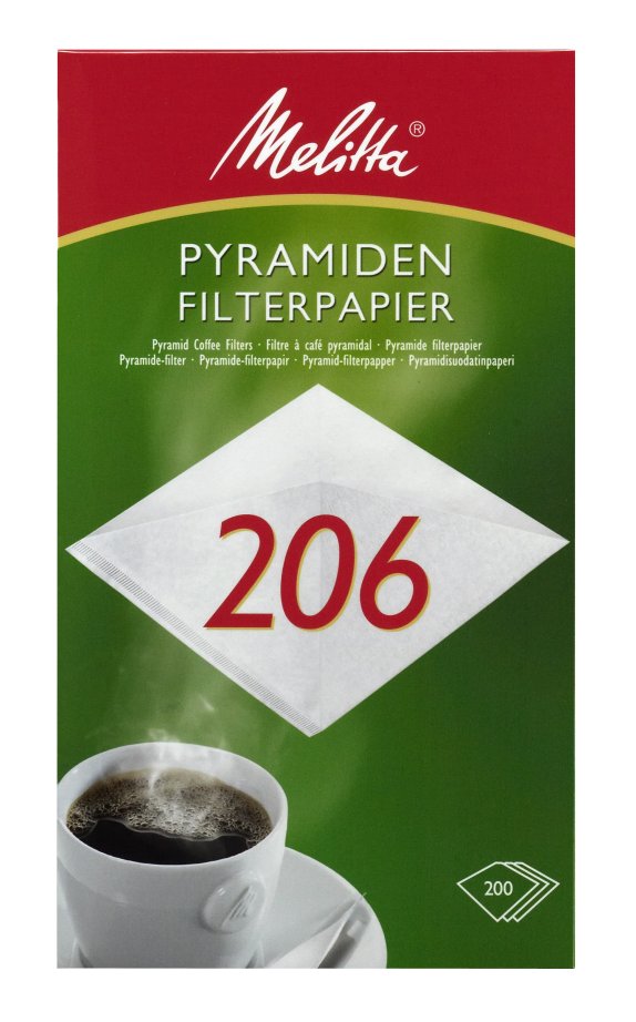 Melitta pyramid filters 206G (per 200 pcs).